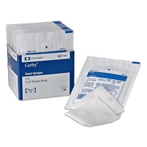 Gauze Sponge Curity™ 4 X 4 Inch 16-Ply Sterile 10 per Pouch - BeHope