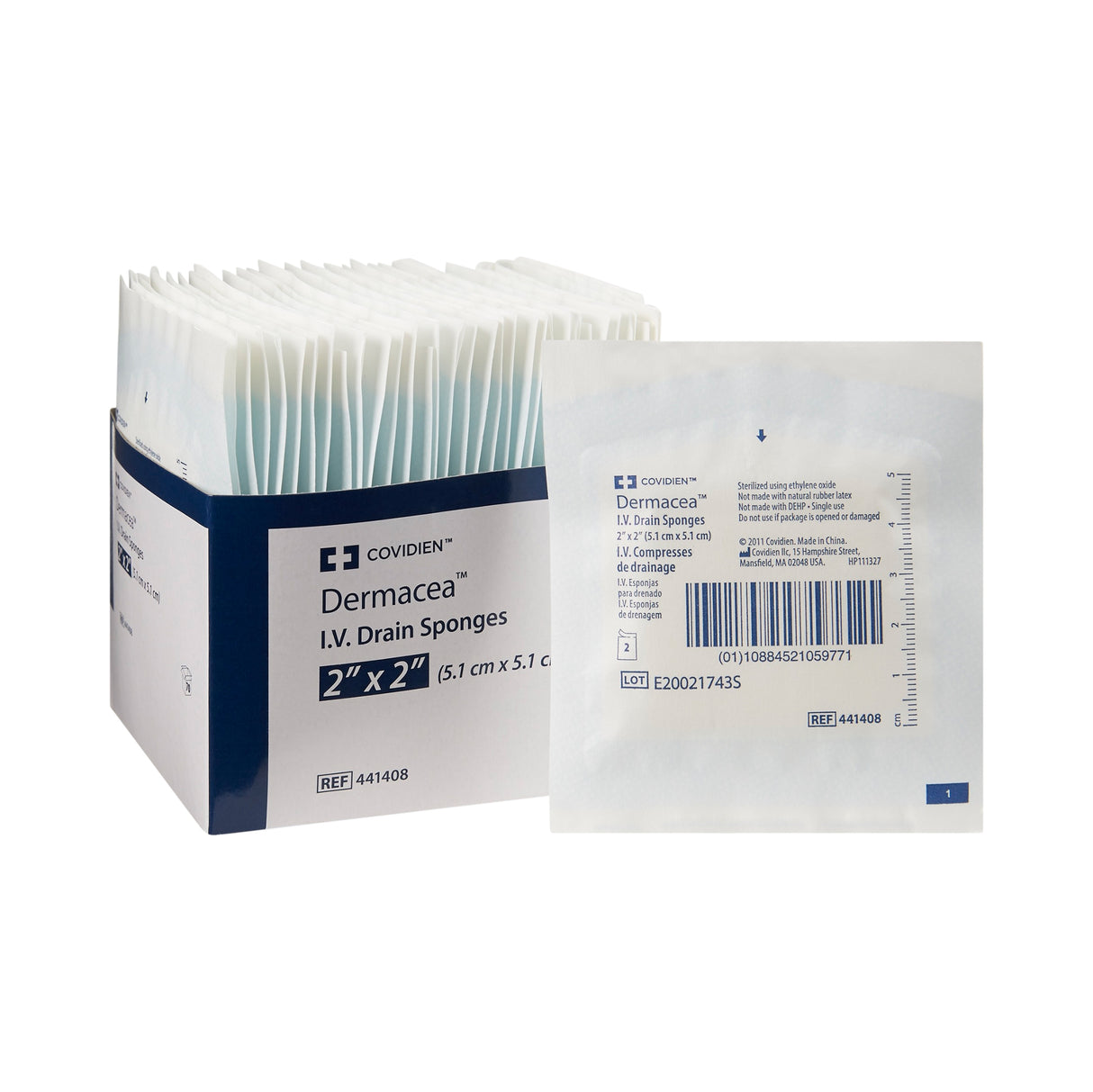 I.V. Sponge Dermacea™ 2 X 2 Inch 6-Ply Sterile 2 per Pack - BeHope