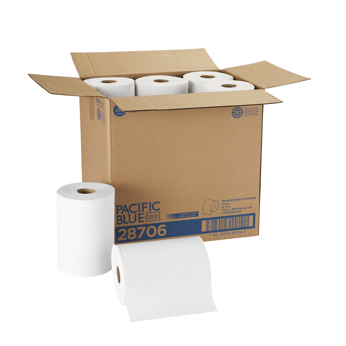 Paper Towel Pacific Blue Basic™ Hardwound Roll 7-7/8 Inch X 350 Foot - BeHope