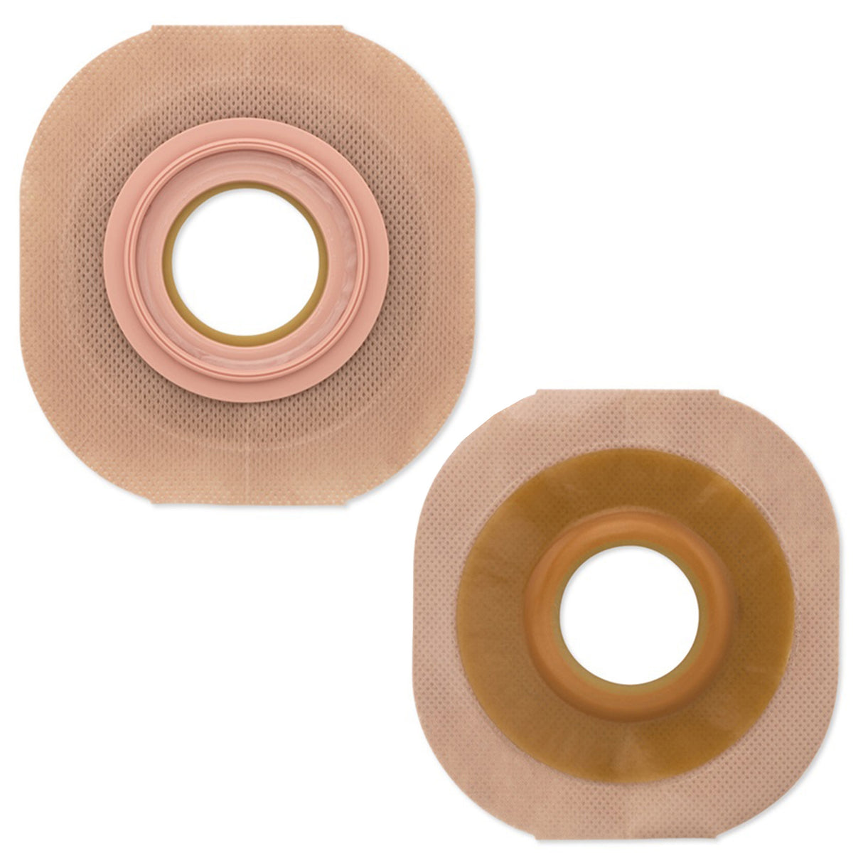 Ostomy Barrier New Image™ Flextend™ Precut, Extended Wear Adhesive Tape 1-3/4 Inch Floating Flange Green Code System 5/8 Inch Opening - BeHope