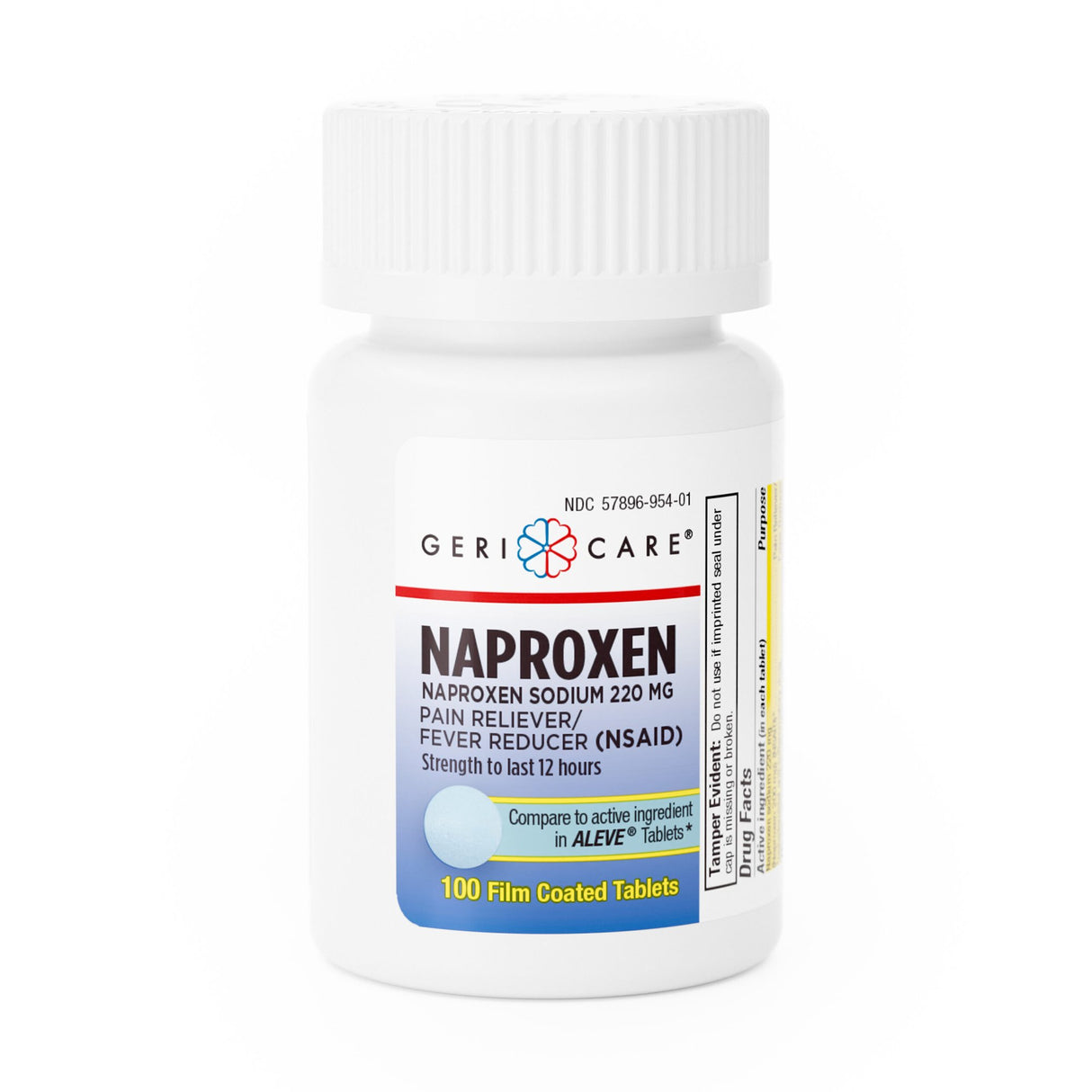 Pain Relief McKesson Brand 220 mg Strength Naproxen Sodium Tablet 100 per Bottle - BeHope