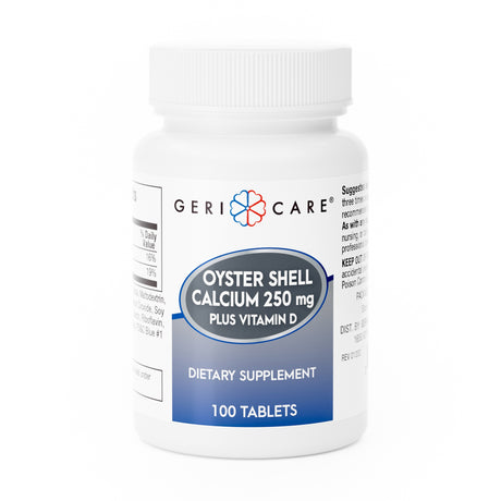 Joint Health Supplement Geri-Care® Oyster Shell 250 mg Strength Tablet 100 per Bottle - BeHope
