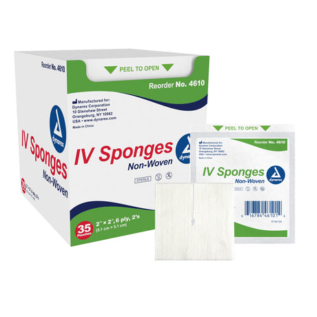 I.V. Sponge Dynarex® 2 X 2 Inch 6-Ply Sterile 2 per Pack - BeHope