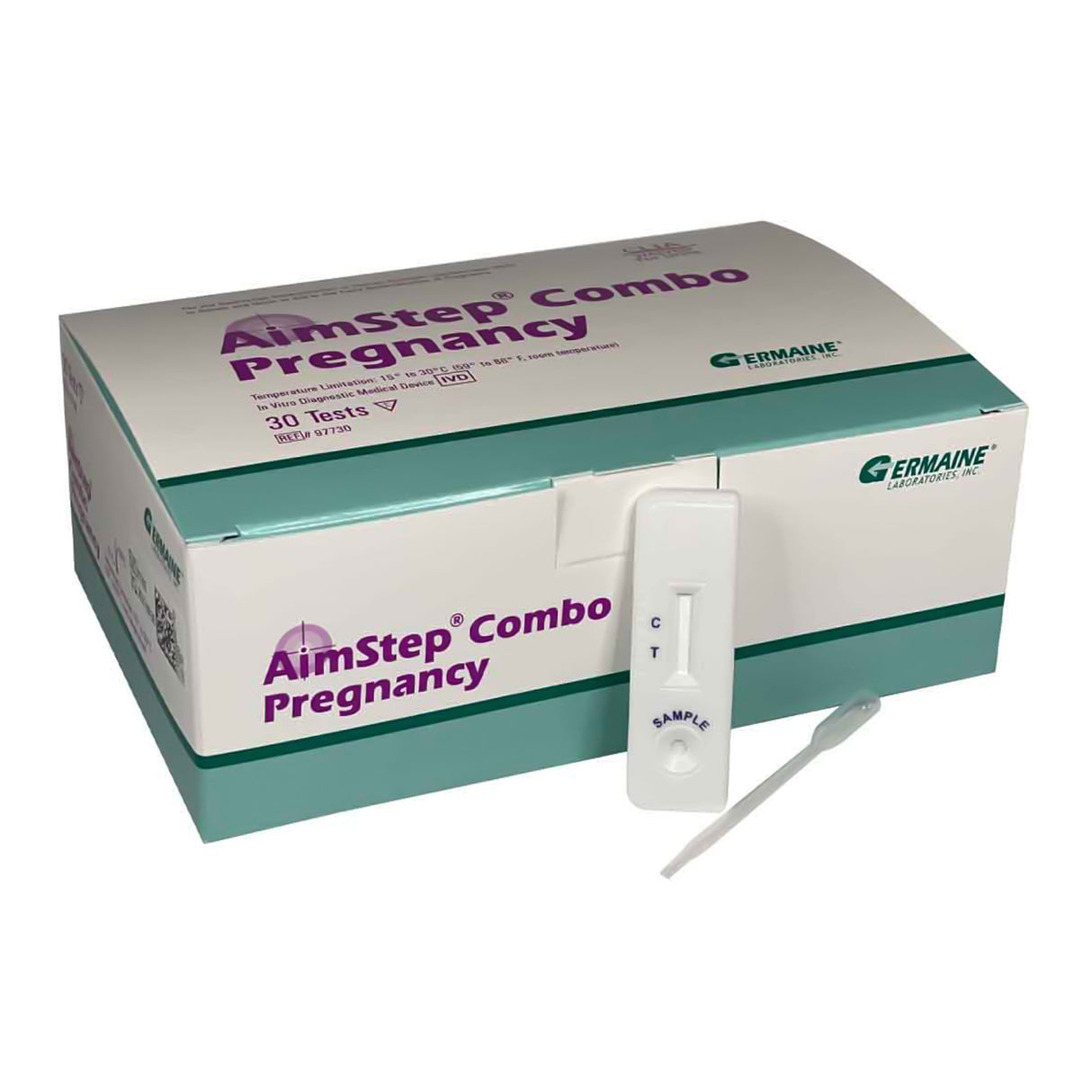 Reproductive Health Test Kit AimStep® Combo hCG Pregnancy Test 30 Tests CLIA Waived Sample Dependent - BeHope