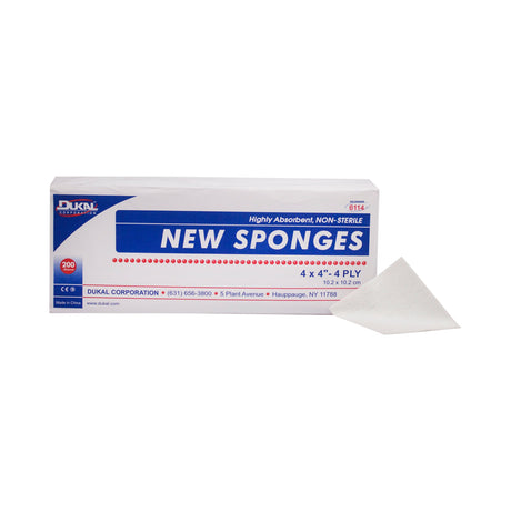 Nonwoven Sponge Dukal™ 4 X 4 Inch 4-Ply NonSterile 200 per Pack - BeHope