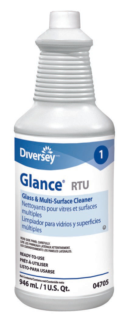 Glass / Surface Cleaner Diversey™ Glance® Ammoniated Trigger Spray Liquid 32 oz. Bottle Ammonia Scent NonSterile - BeHope