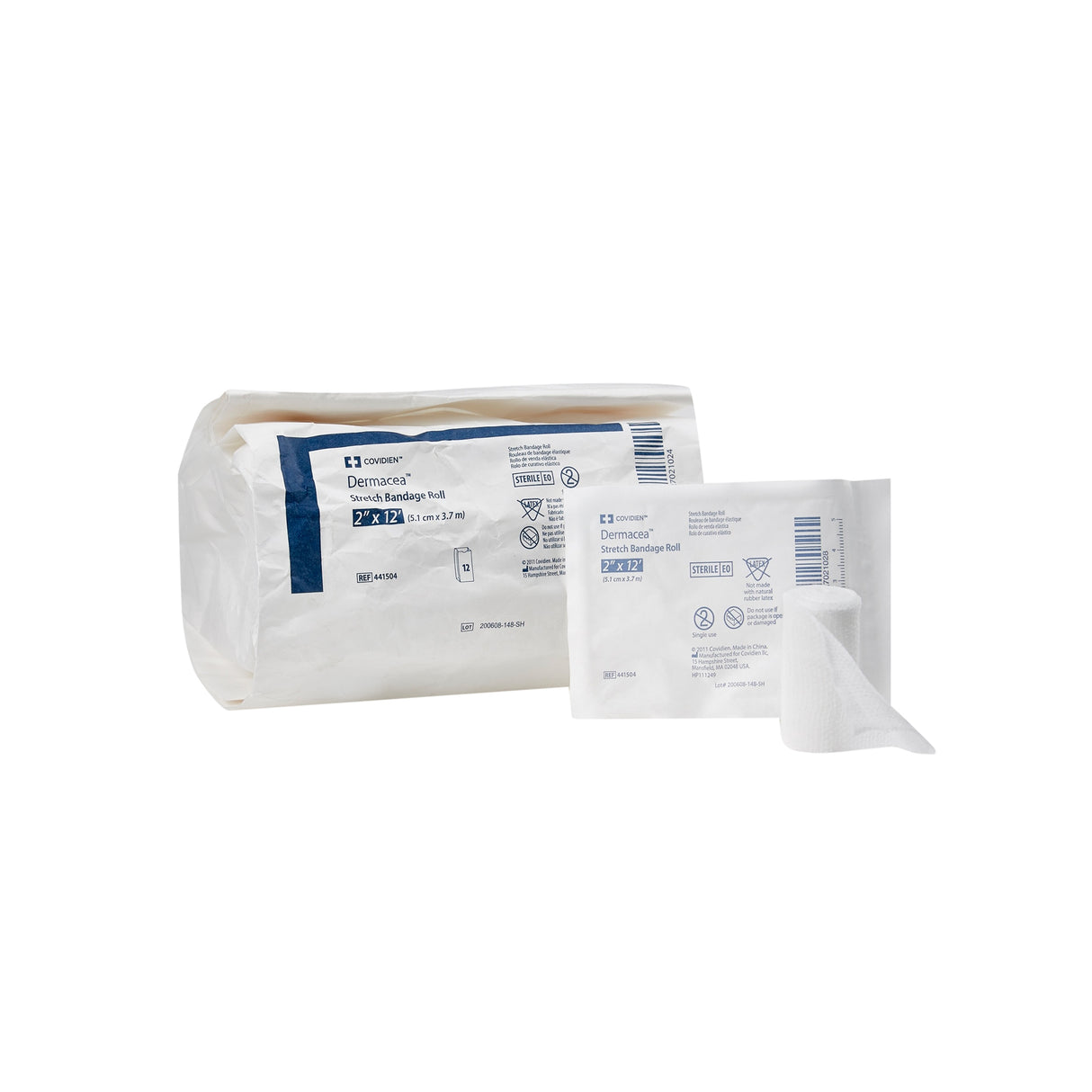 Conforming Bandage Dermacea™ 2 Inch X 4 Yard 1-Ply Sterile 1 per Pack - BeHope