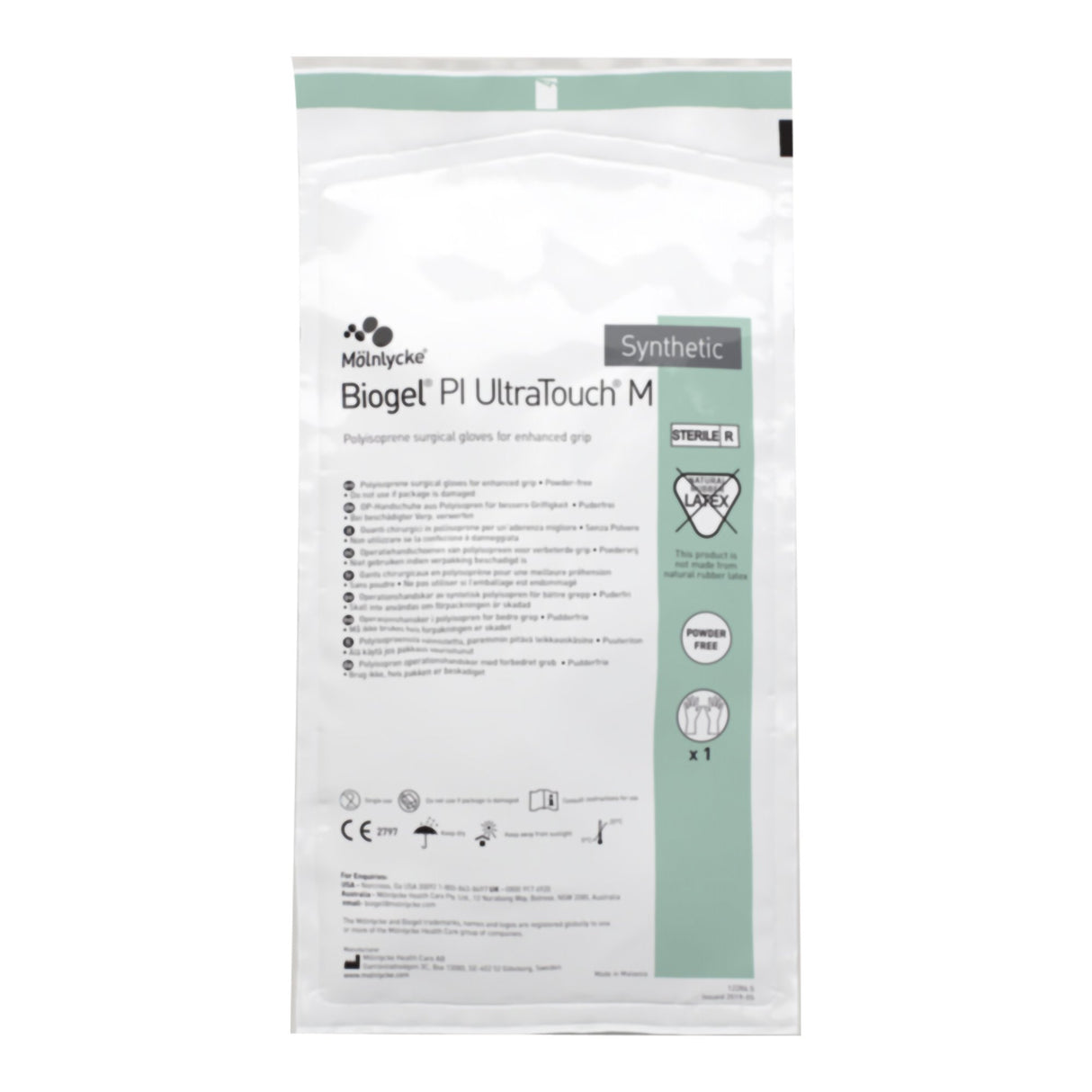 Surgical Glove Biogel® PI UltraTouch™ M Size 6.5 Sterile Polyisoprene Standard Cuff Length Micro-Textured Straw Not Chemo Approved - BeHope