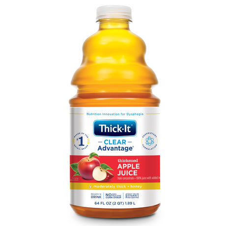Thickened Beverage Thick-It® Clear Advantage® 64 oz. Bottle Apple Flavor Liquid IDDSI Level 3 Moderately Thick/Liquidized - BeHope