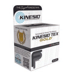 Kinesiology Tape Kinesio® Tex Gold™ FP Black 2 Inch X 5-1/2 Yard Cotton NonSterile - BeHope