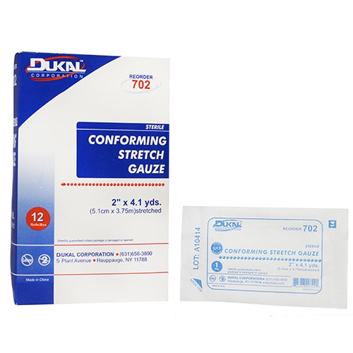 Conforming Bandage Dukal™ 2 Inch X 4-1/10 Yard 1-Ply Sterile 1 per Pack - BeHope