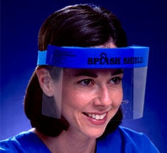 Face Shield Splash Shield™ One Size Fits Most Half Length Anti-fog Disposable NonSterile - BeHope