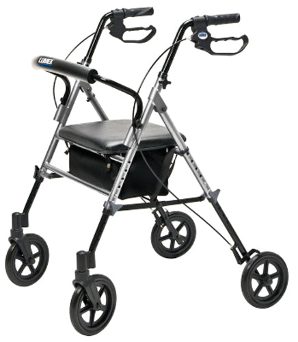 Set N' Go Wide Rollator Ht Adj Silver - BeHope