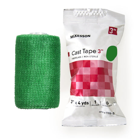 Cast Tape McKesson 3 Inch X 12 Foot Fiberglass Green - BeHope