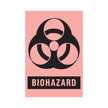Pre-Printed Label Timemed Caution Label Fluorescent Red Paper Biohazard / Symbol Black Biohazard 2 X 3 Inch - BeHope