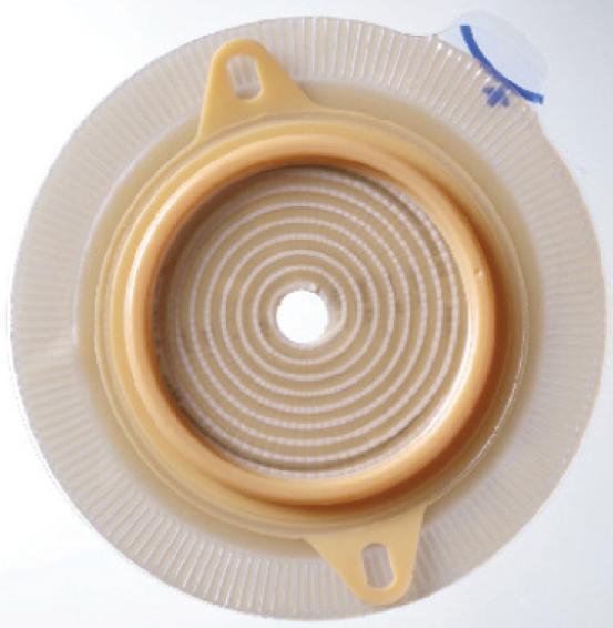 Ostomy Barrier Assura® Precut, Extended Wear Silicone Based Adhesive 50 mm Flange Red Code System Synthetic Resin 1-3/8 Inch Opening - BeHope