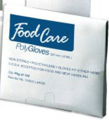 Food Service Glove Foodcare™ Large Textured Clear Polyethylene - BeHope