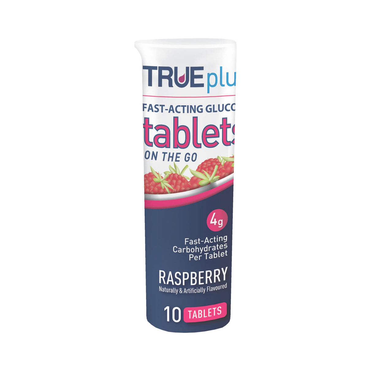 Glucose Supplement TRUEplus™ 10 per Bottle Chewable Tablet Raspberry Flavor - BeHope
