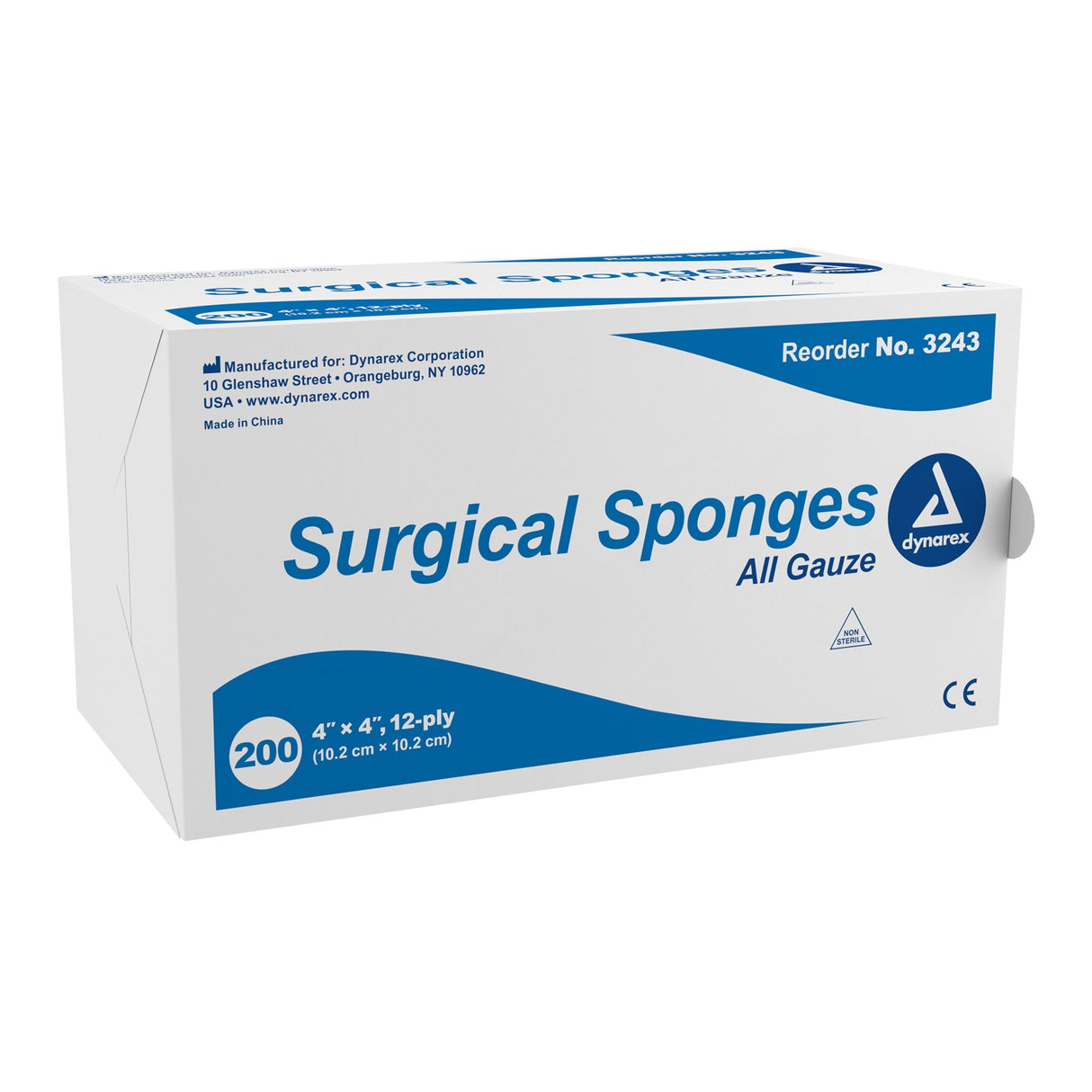 Gauze Sponge Dynarex® 4 X 4 Inch 12-Ply NonSterile 200 per Pack - BeHope