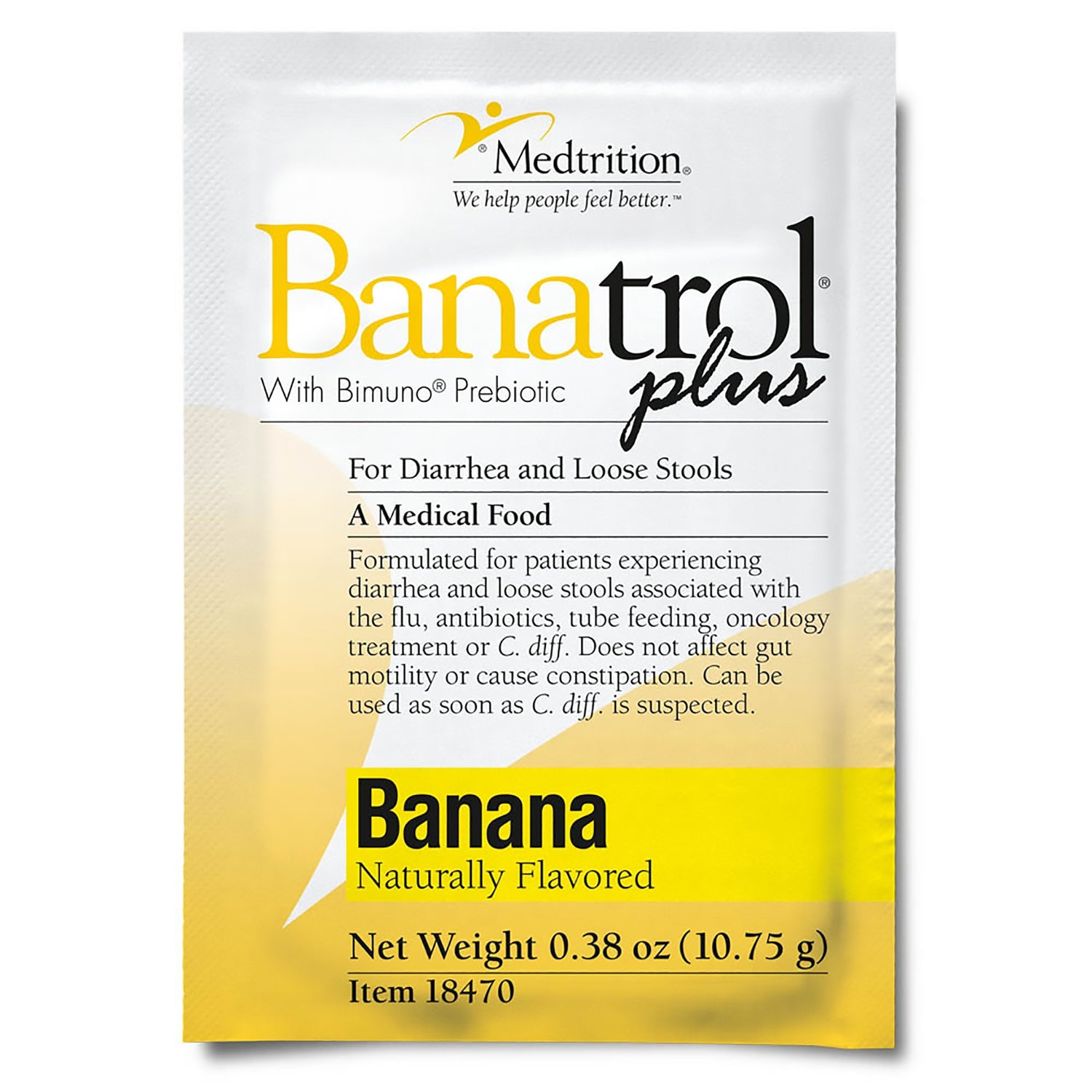 Oral Supplement Banatrol® Plus Banana Flavor Powder 11 Gram Individual Packet - BeHope