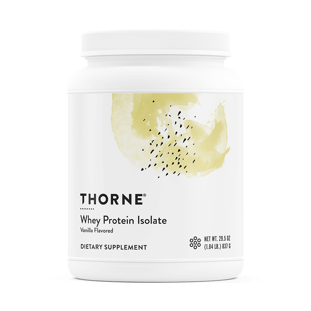 Oral Supplement Thorne® Whey Protein Isolate Vanilla Flavor Powder 29.5 Oz. Canister - Behope