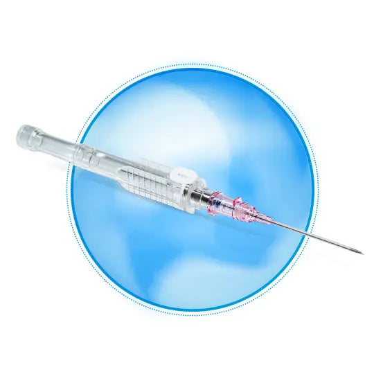 Peripheral Iv Catheter Supercath® 5 26 Gauge 0.56 Inch Polyurethane Straight Hub Non Blood Control Push Button Safety - Behope