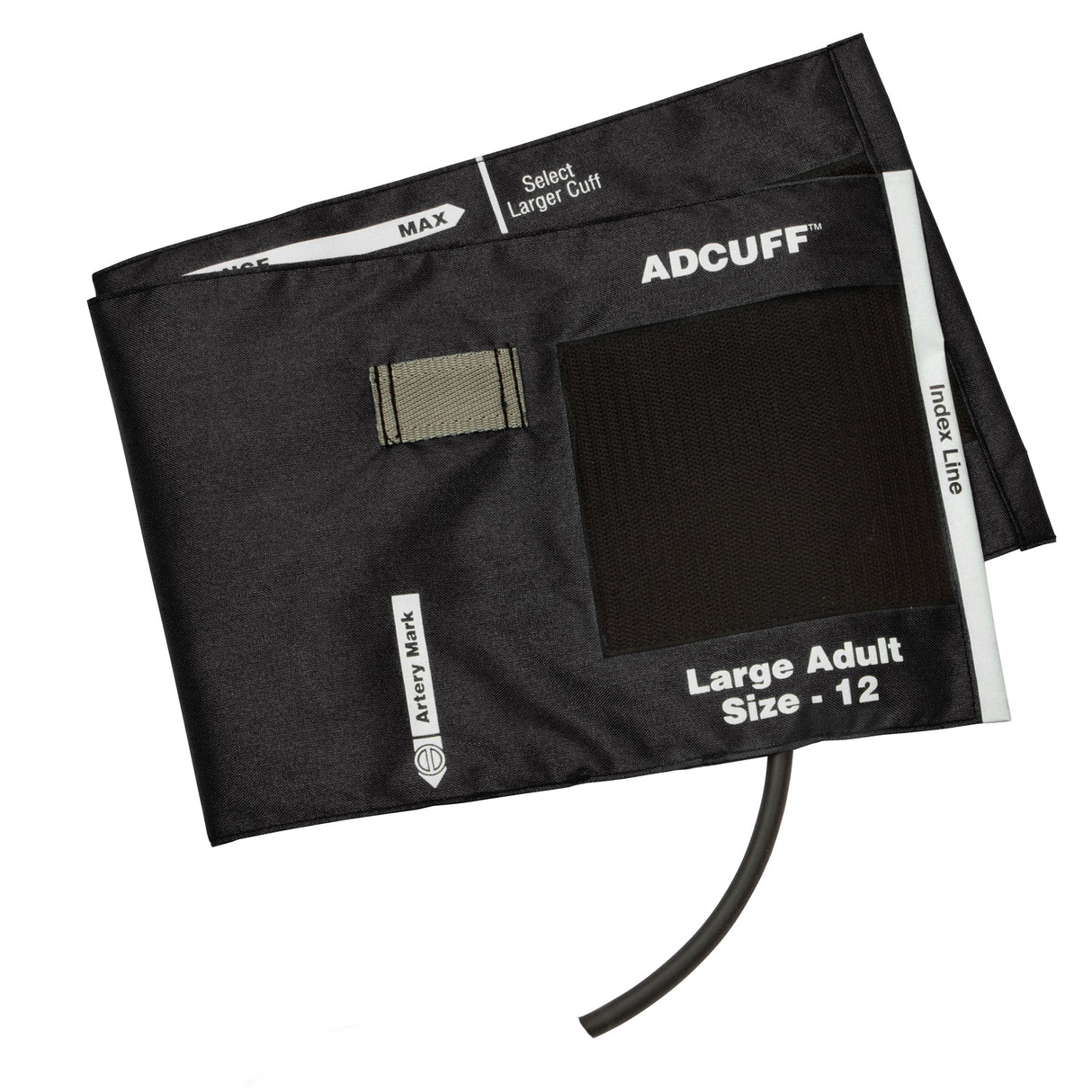 Reusable Blood Pressure Cuff Adcuff™ 34 to 50 cm Arm Nylon Cuff Large Adult Cuff - BeHope