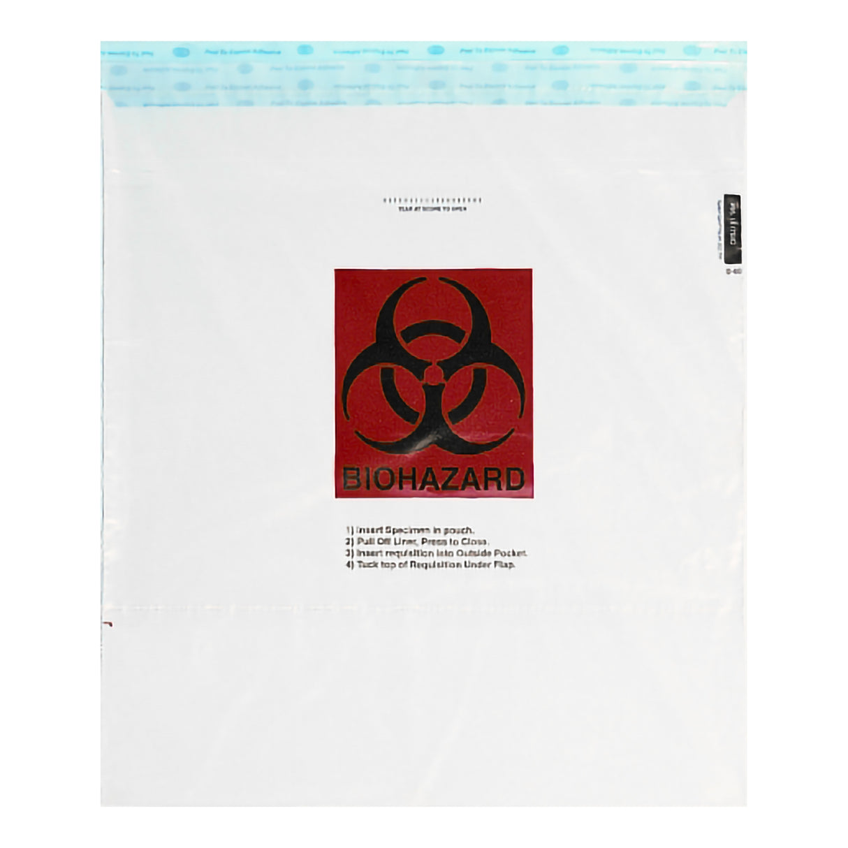 Specimen Transport Bag with Document Pouch Speci-Gard® 15 X 17 Inch Adhesive Closure Biohazard Symbol / Storage Instructions / Instructions for Use NonSterile - BeHope