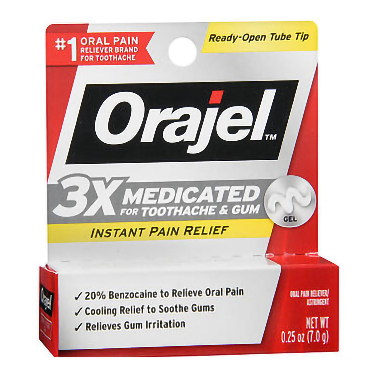 Oral Pain Relief Orajel® 20% Strength Benzocaine Oral Gel 0.25 oz. - BeHope