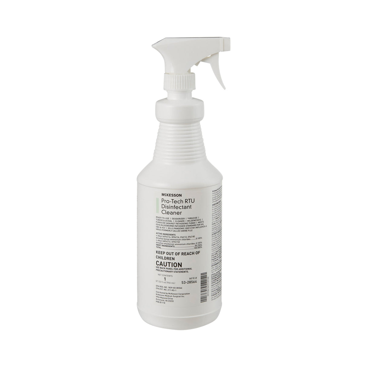 Surface Disinfectant Cleaner McKesson Pro-Tech Quaternary Based J-Fill® Dispensing Systems Liquid 32 oz. Bottle Floral Scent NonSterile - BeHope