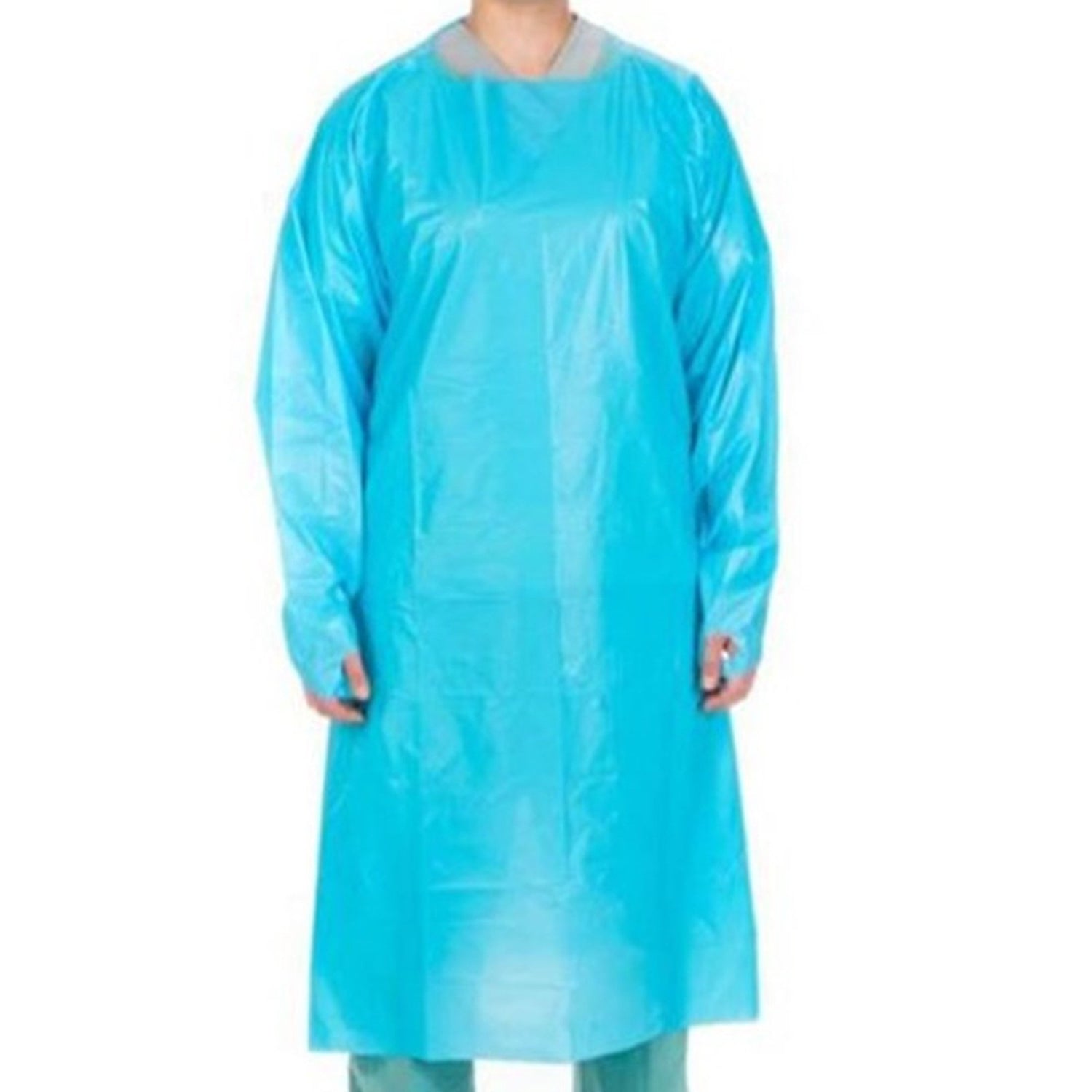 Protective Procedure Gown X-Large Blue NonSterile Not Rated Disposable - BeHope