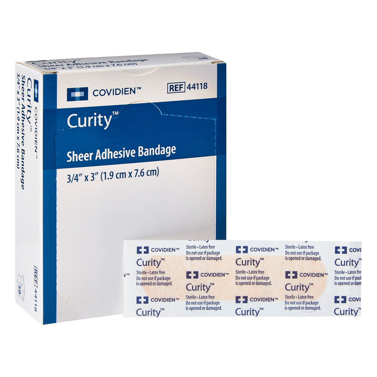 Adhesive Strip Curity™ Plastic Sheer 3/4 X 3 Inch Sterile - BeHope