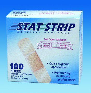 Adhesive Strip Stat Strip® Plastic Sheer 1 X 3 Inch Sterile - BeHope