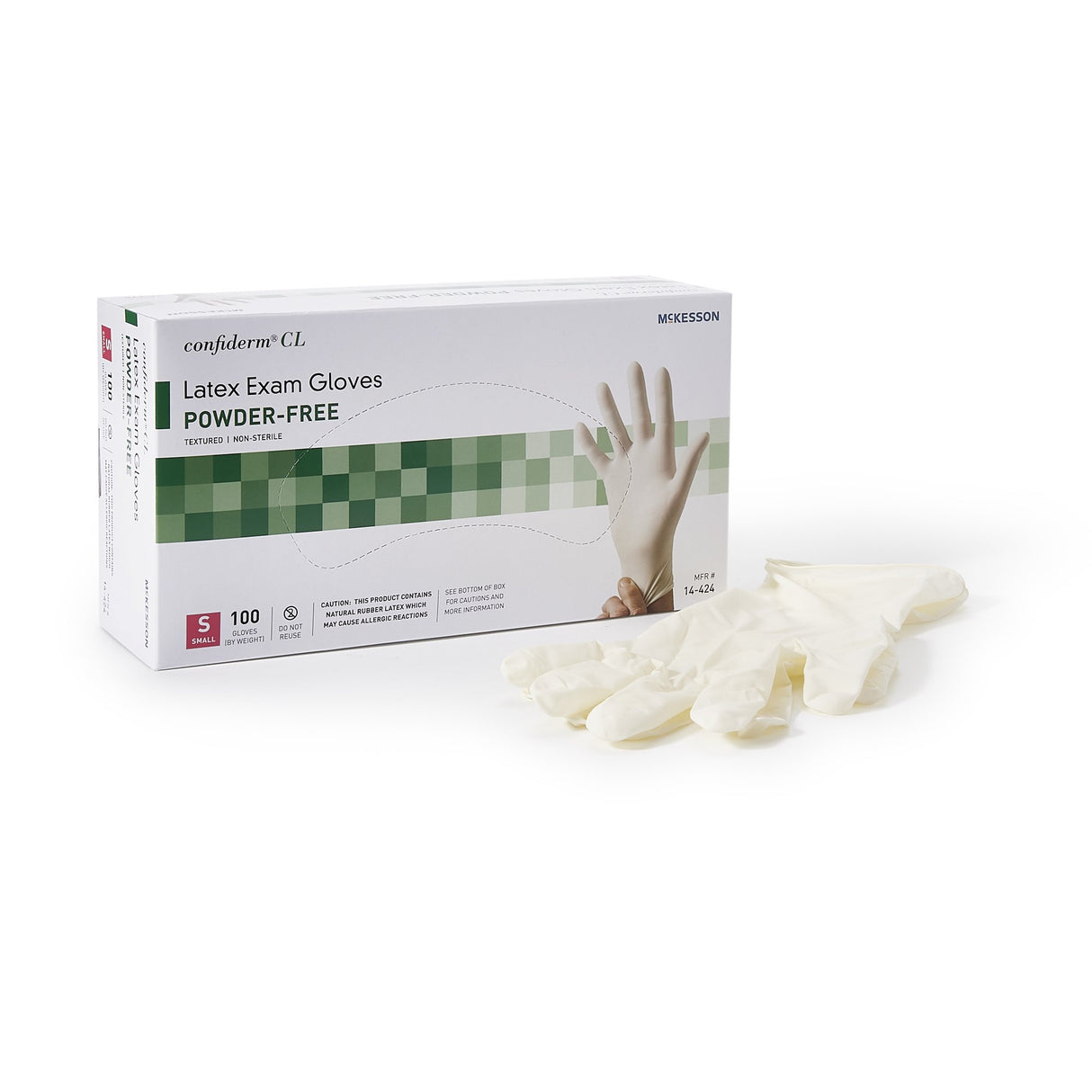 Exam Glove McKesson Confiderm® Small NonSterile Latex Standard Cuff Length Textured Fingertips Ivory Not Rated - BeHope