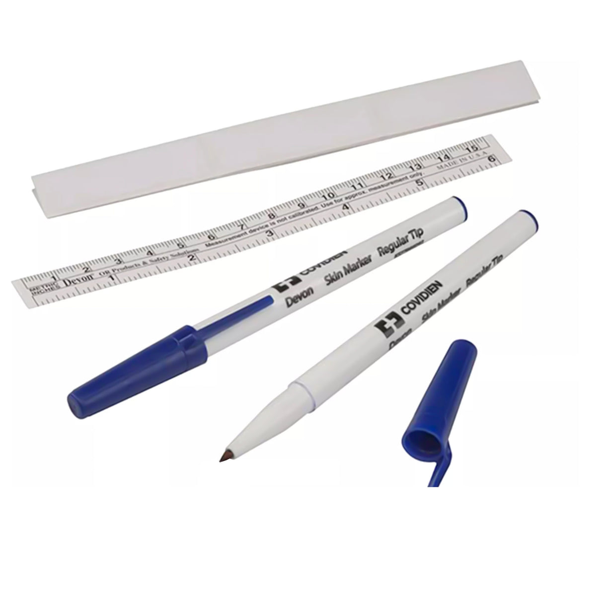 Skin Marker with Ruler Devon™ Gentian Violet Ink Sterile Full Size Fine Tip - BeHope