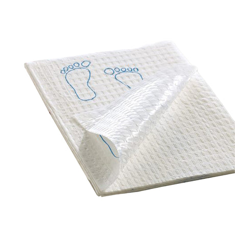 Procedure Towel Footprint® 13-1/2 X 18 Inch White / Blue Footprints NonSterile - BeHope