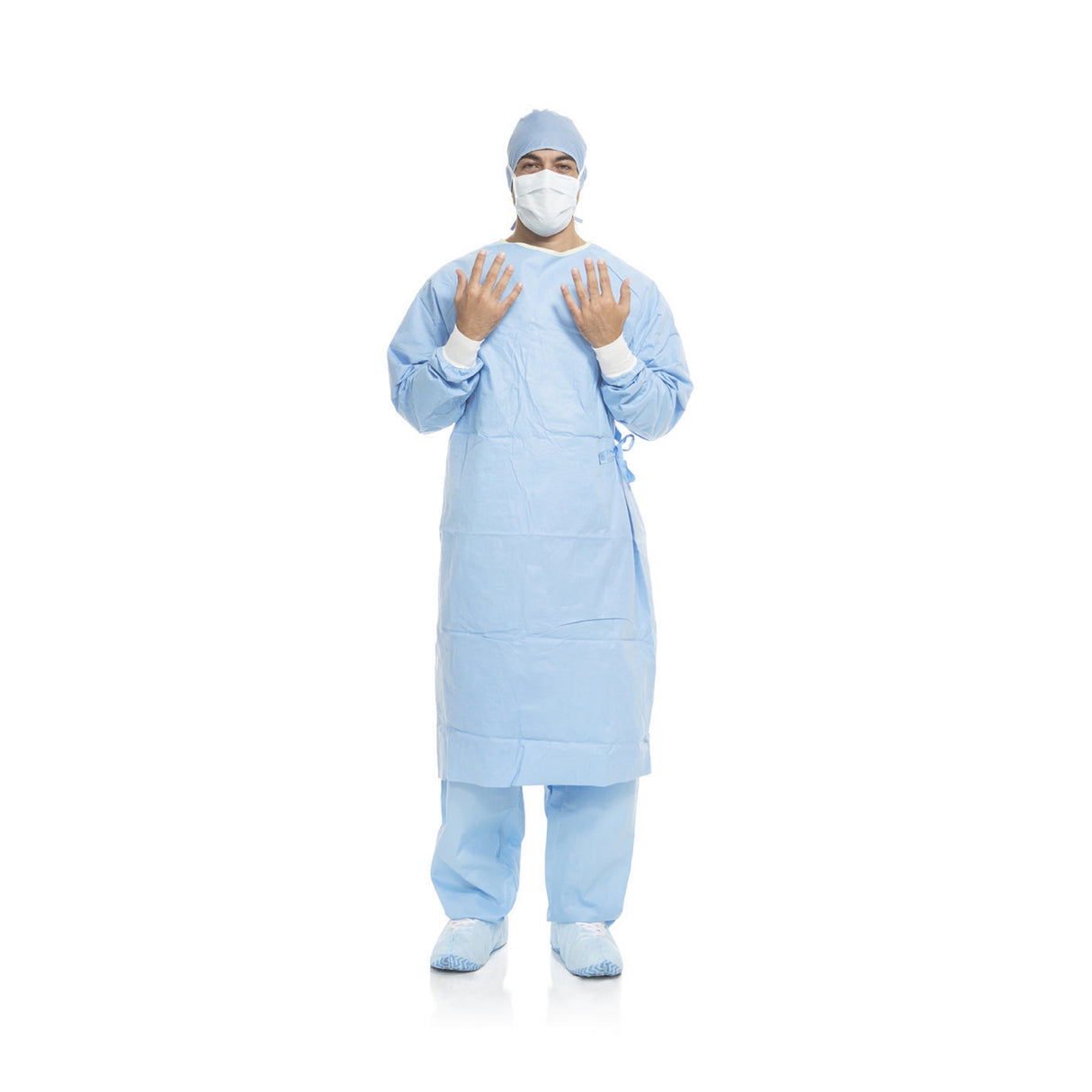 Surgical Gown with Towel Aero Blue Small / Medium Blue Sterile AAMI Level 3 Disposable - BeHope