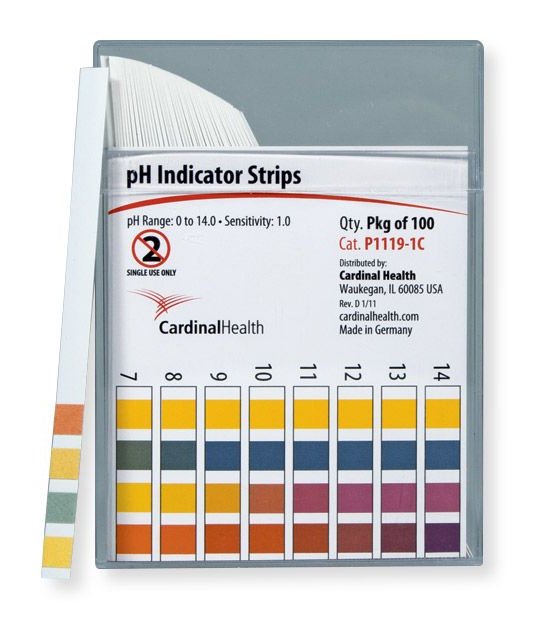 pH Test Strip Cardinal Health™ 0 to 14.0 - BeHope