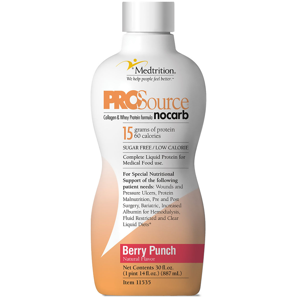 Oral Supplement ProSource™ NoCarb Berry Punch Flavor Liquid 30 oz. Bottle - BeHope