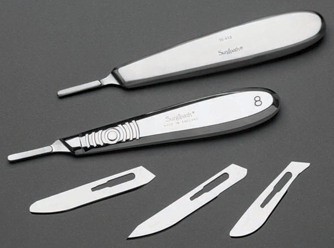 Scalpel Handle Surgipath® Carbon Steel Size 4 - Behope