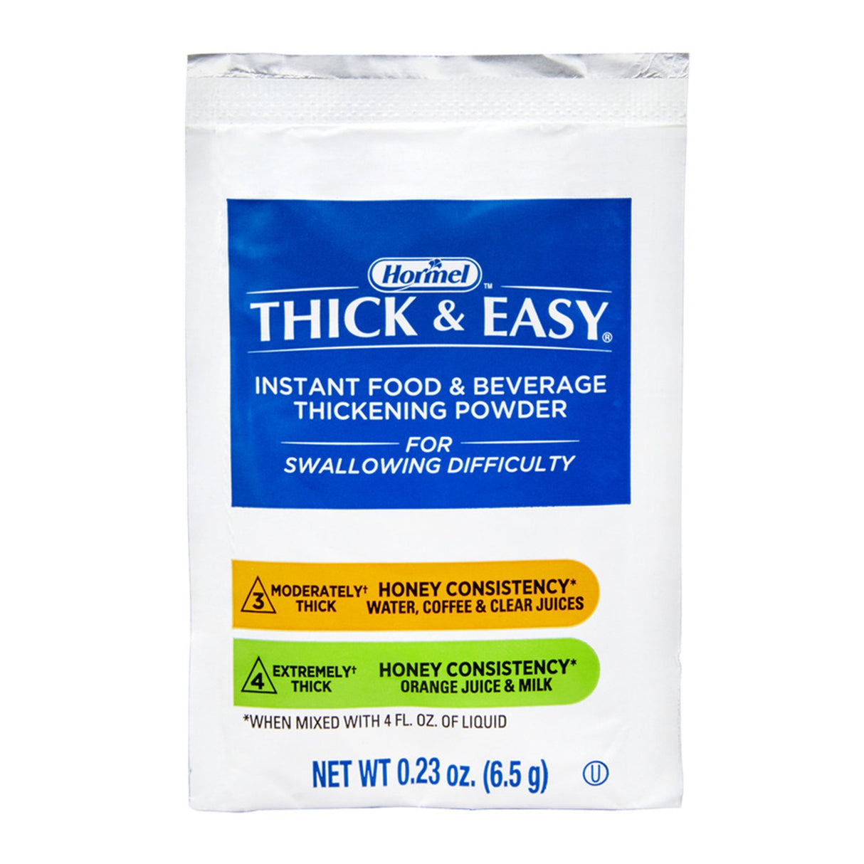 Food and Beverage Thickener Thick & Easy® 6.5 Gram Individual Packet Unflavored Powder IDDSI Level 3 Moderately Thick/Liquidized - BeHope