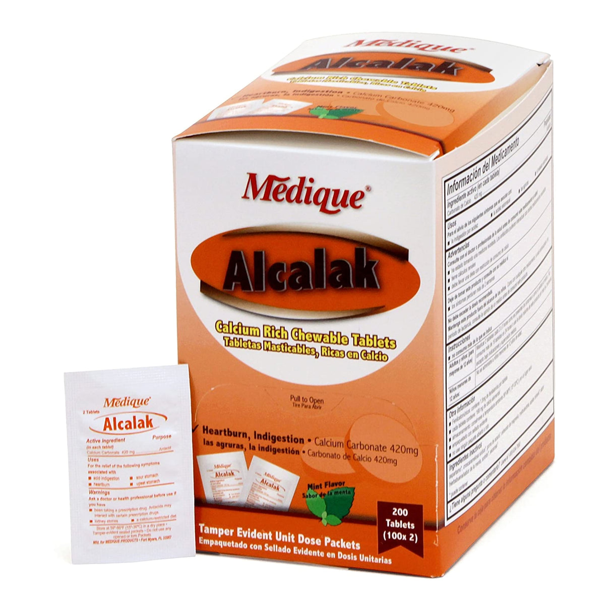 Antacid Alcalak 420 mg Strength Chewable Tablet 200 per Box - BeHope