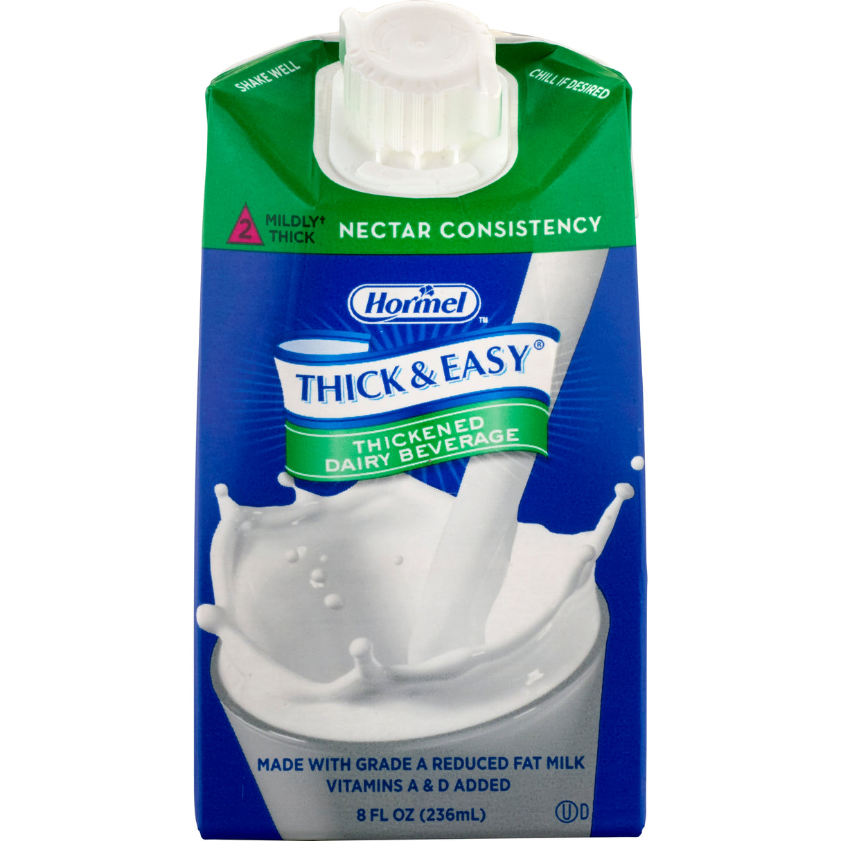 Thickened Beverage Thick & Easy® Dairy 8 oz. Carton Milk Flavor Liquid IDDSI Level 2 Mildly Thick - BeHope