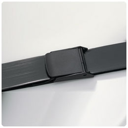 Gait Belt Easi-Care 60 Inch Length Black Vinyl Coated Webbing - BeHope