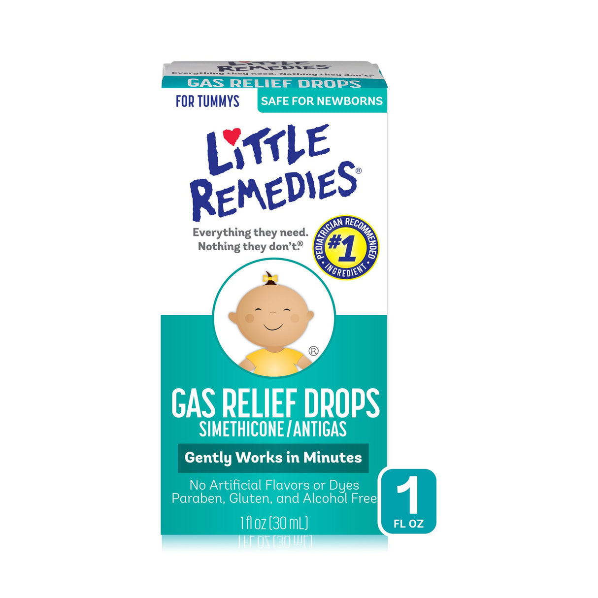 Gas Relief Little Remedies® 40 mg / 0.6 mL Strength Oral Drops 1 oz. - BeHope