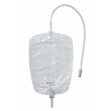 Urinary Leg Bag Conveen® Security+ Anti-Reflux Valve Sterile 600 mL Polyethylene / Flocked - BeHope