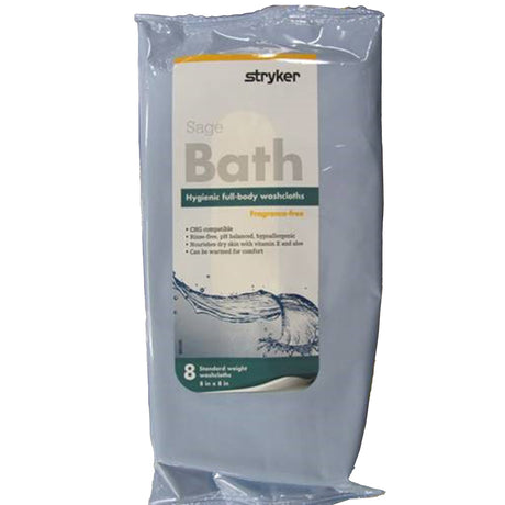 Rinse-Free Bath Wipe Sage Bath Soft Pack Unscented 8 Count - BeHope