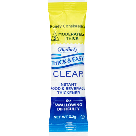 Food and Beverage Thickener Thick & Easy® Clear 3.2 Gram Individual Packet Unflavored Powder IDDSI Level 3 Moderately Thick/Liquidized - BeHope