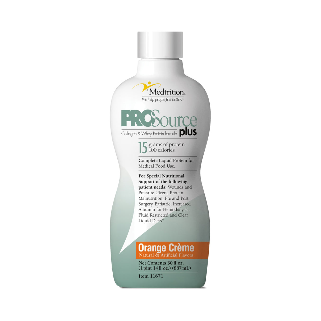 Oral Supplement ProSource® Plus Orange Crème Flavor Liquid 30 oz. Bottle - BeHope