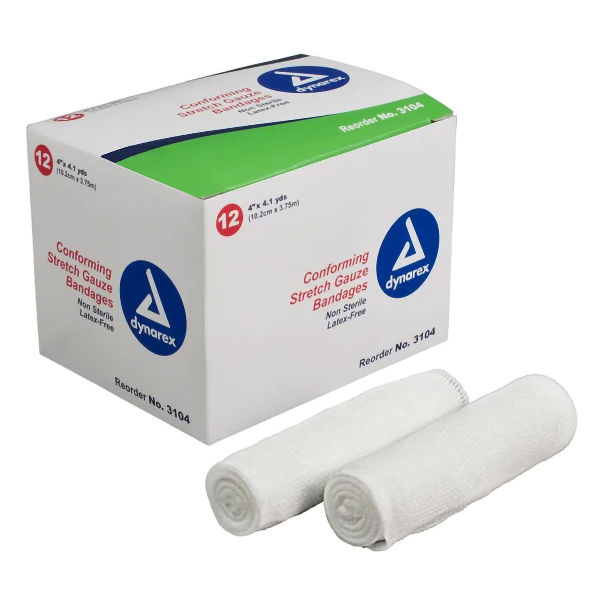 Conforming Bandage Dynarex® 4 Inch X 4.1 Yard 1-Ply NonSterile 12 per Pack - BeHope